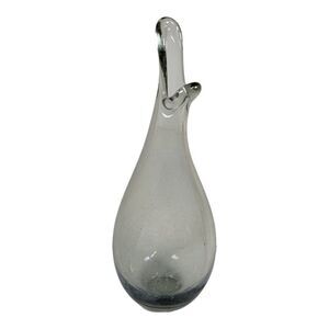 Vintage Holmegaard Per Lutken Smoky Great Glass Duckling Duck Lips Vase Signed